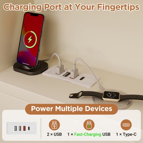 Lit gigogne 90x190 cm x 2 avec 2 niches et 1 porte de rangement, bois, blanc