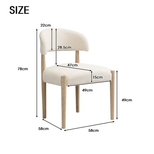 Chaises De Salle à Manger Modernes, Lot De 2, Bois + Tissu, ​​couleur Bois