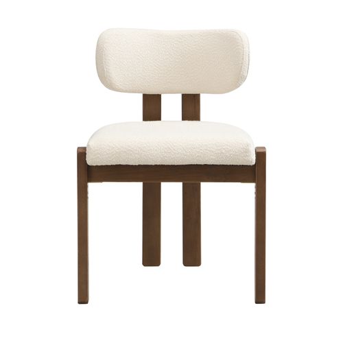 Lot De 6, Chaises De Salle à Manger Modernes, Bois + Tissu, ​​brun