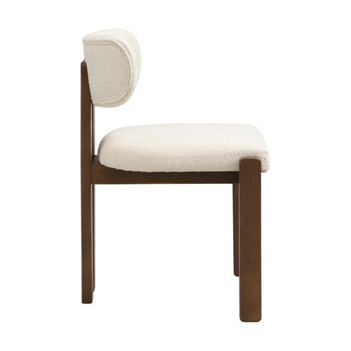 Lot De 6, Chaises De Salle à Manger Modernes, Bois + Tissu, ​​brun
