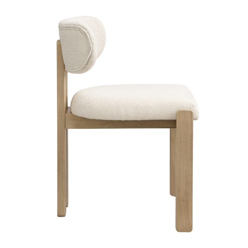 Chaises De Salle à Manger Modernes, Lot De 2, Bois + Tissu, ​​couleur Bois