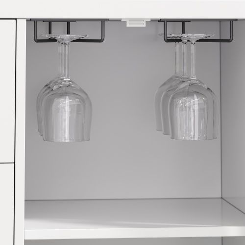 Îlot De Cuisine Mobile 120x42/60x93 Cm Avec 3 Tiroirs, 2 Portes, Plateau Rabattable, Mdf, Blanc