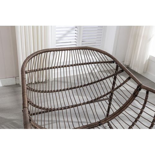 Fauteuil à Bascule Oeuf Avec Coussin 6'' Gris Clair, Structure Métal