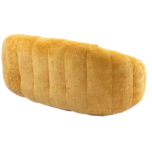 Canapé Poire 2 Places En Tissu Chenille Jaune, Rembourrage Mousse à Mémoire, Chambre/salon