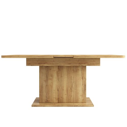 Table à Manger Extensible L110/130×70×75 Cm Avec Rangements, Métal, Coloris Naturel