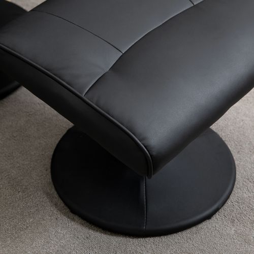 Fauteuil Massant Relax 76 X 81 X 105 Cm Avec Repose-pieds, Massage 10 Points, Simili Noir