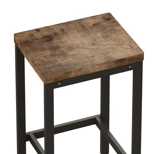 Ensemble Table Bar 148 X 40 X 90 Cm Avec 3 Tabourets, Métal, Coloris Naturel