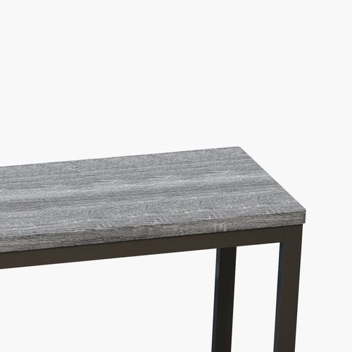 Ensemble Table Bar 148 X 40 X 90 Cm Avec 3 Tabourets, Métal Gris