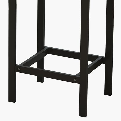 Ensemble Table Bar 148 X 40 X 90 Cm Avec 3 Tabourets, Métal Gris