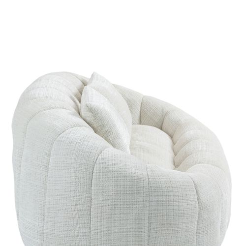 Canapé Pouf 2 Places Beige, Intérieur/extérieur, Chambre Et Salon, Sans Montage