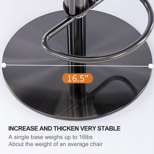 Tabouret De Bar Pivotant Réglable 58–83 Cm, Siège Cuir Nappa Gris, Base Acier Inoxydable