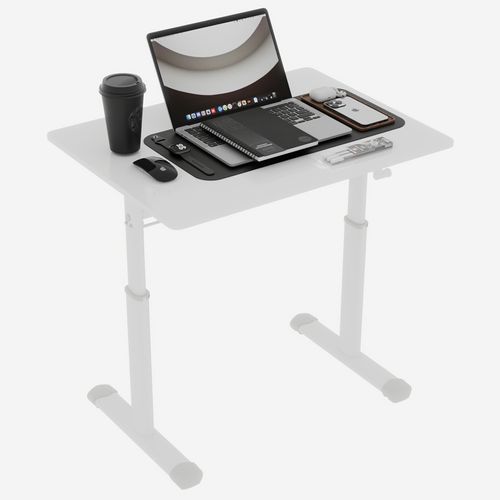 Bureau 80cm Réglable En Hauteur, Métal Et Bois Blanc