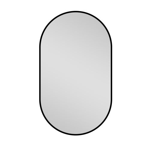 Miroir De Salle De Bain Ovale 50x80 Cm En Verre Argenté, Suspension Horizontale/verticale