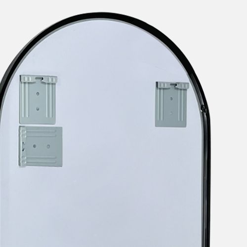 Miroir De Salle De Bain Ovale 50x80 Cm En Verre Argenté, Suspension Horizontale/verticale