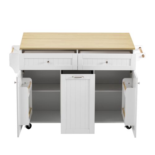 Desserte, Îlot De Cuisine 140×40–70×92 Cm, Plan Extensible, Tiroirs 2 Niveaux, Avec Roulettes