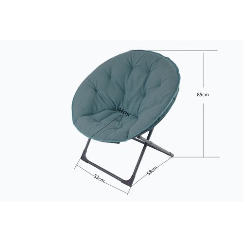 Chaise Pliante En Tissu, Structure Métal Stable 110 Kg - Vert