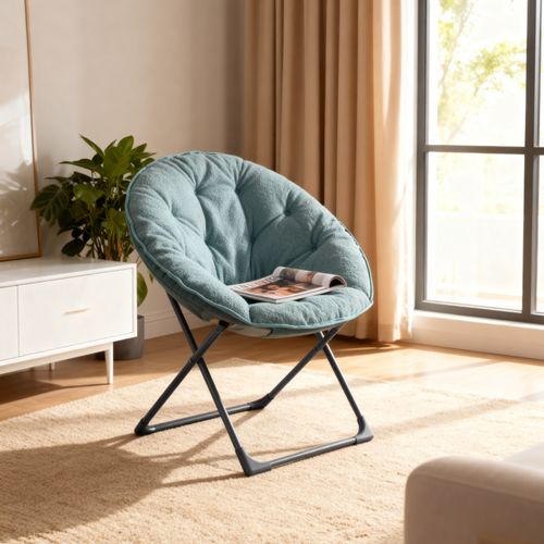 Chaise Pliante En Tissu, Structure Métal Stable 110 Kg - Vert