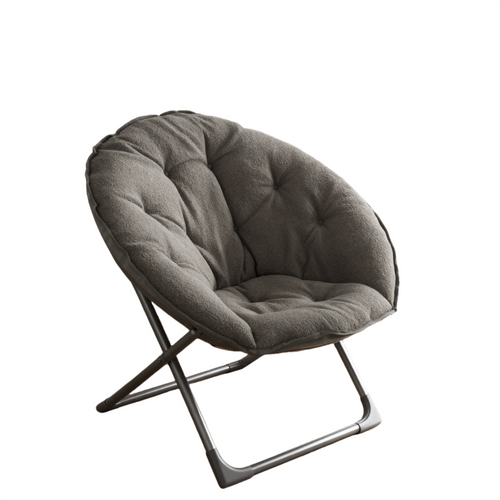 Chaise Pliante En Tissu, Structure Métal Stable 110 Kg - Gris