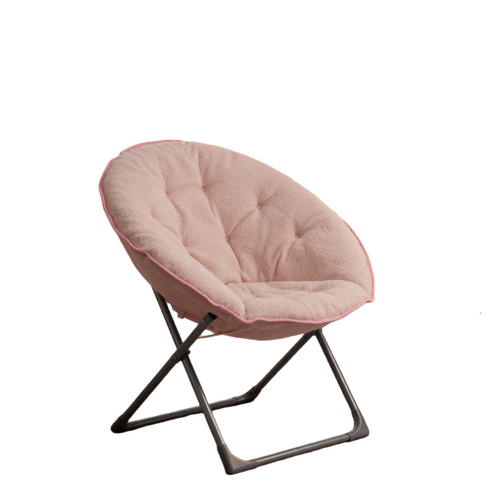Chaise Pliante En Tissu, Structure Métal Stable 110 Kg - Rose