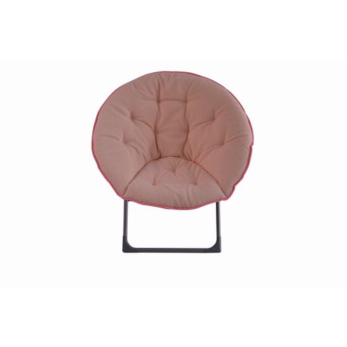 Chaise Pliante En Tissu, Structure Métal Stable 110 Kg - Rose