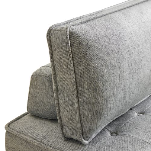 Fauteuil, Canapé Modulable En Lin Gris Clair, Compact Pour Petits Espaces