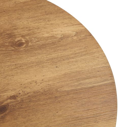 Table Salon Ronde, Bout De Canapé 60 X H35 Cm, Aspect Bois Naturel