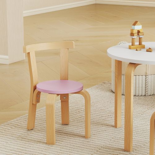 Ensemble Table Et 4 Chaises Enfant 5 Pièces, Bois Certifié Fsc, Multicolore