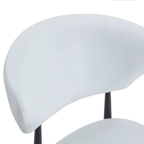 Ensemble Table Ronde 100 Cm Effet Bois Et 4 Chaises Pu Blanc, Salon Et Salle à Manger