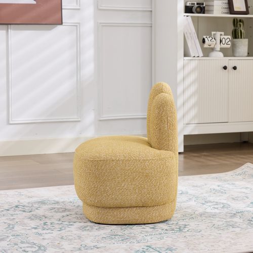 Pouf En Tissu Jaune, Forme Lapin Doux Et Décoratif
