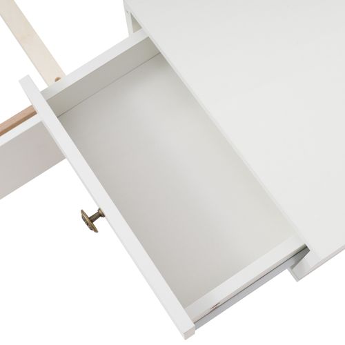 Lit Double 160x200 Cm - Lit En Bois Avec 2 Tables De Chevet Et USB - Bois - Naturel