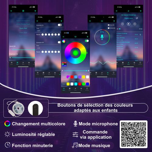 Lit Coffre 160x200 Cm Double Capitonné Avec LED Via App Mobile, USB Type-c, Lin Mdf, Blanc