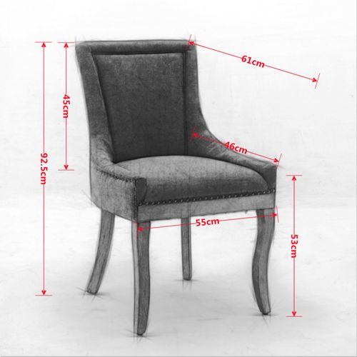 Chaise De Salle à Manger Lot De 2, Accoudoirs, Clous Décoratifs, Pieds Bois, Chenille Beige