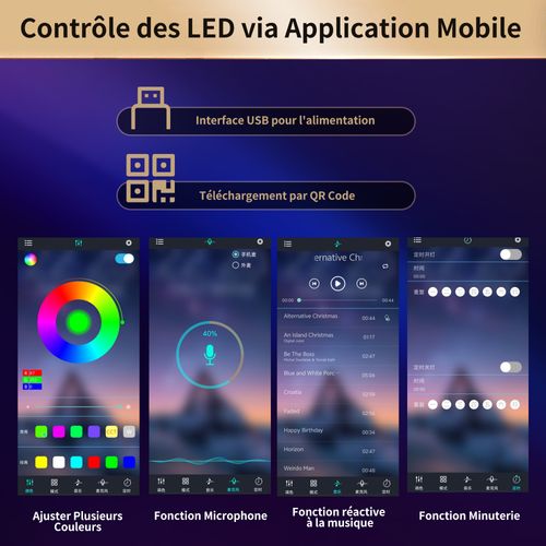 Table Bar Extensible Pivotante, LED Multicolore Et Tiroirs Intégrés, Meuble Bar Moderne - Mdf Blanc