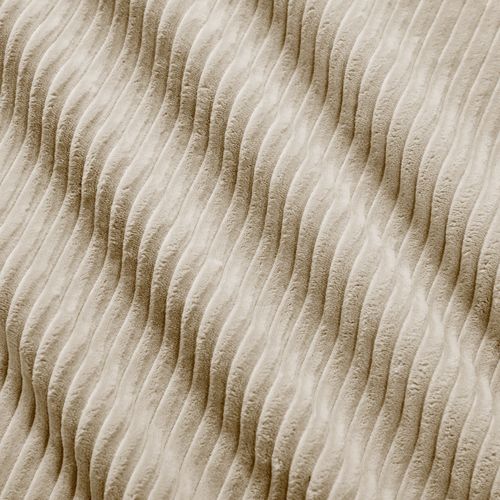 Canapé Modulable Moderne 2 Places, Accoudoirs Arrondis, Base Antidérapante, Velours Côtelé Beige