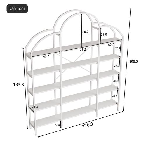 Buffet De Cuisine Bar Avec 2 Portes, 3 Tiroirs, Étagères Réglables Et LED Intégré - Blanc Brillant