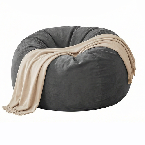 Fauteuil Poire , Bean Bag En Éponge, Housse Lavable - Gris