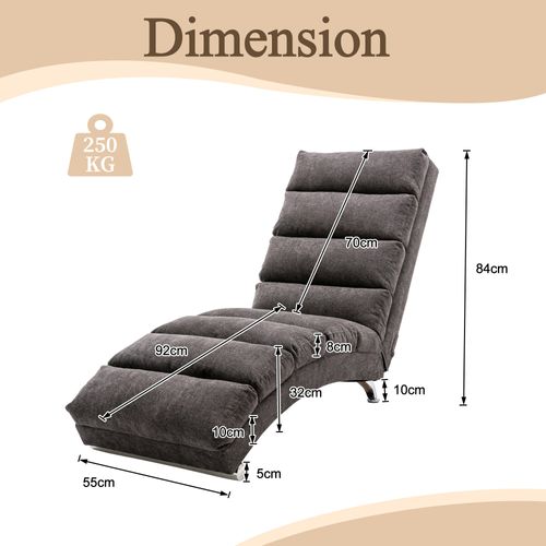 Fauteuils Relax - Fauteuils De Repos Avec Fonction Vibration Et Poche Latérale En Lin, Gris Foncé
