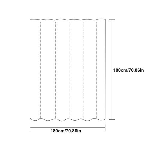 Rideau De Douche En Polyester Résistant à L’eau Avec 12 Crochets 180x180 Cm Beige