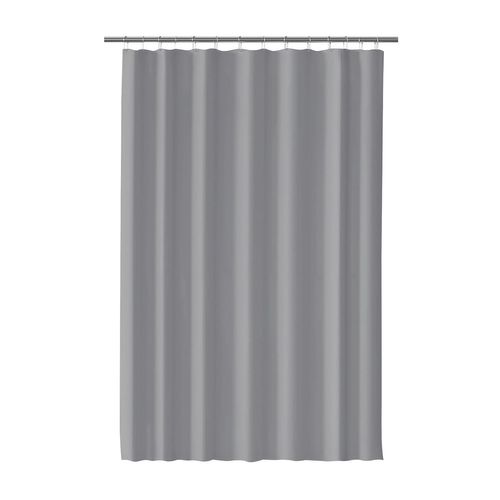 Rideau De Douche Anti-moisissure Avec Anneaux Imperméable Polyester Gris Clair 180x220 Cm