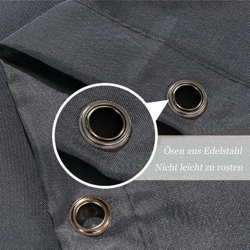 Rideau De Douche Anti-moisissure Avec Anneaux Imperméable Polyester Gris Foncé 100x200 Cm