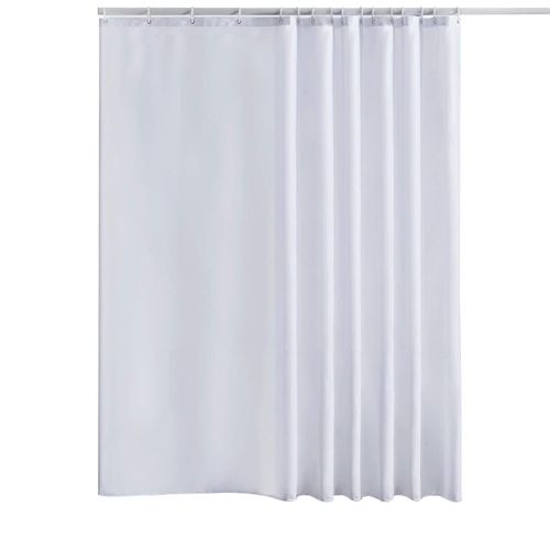 Rideau De Douche Anti-moisissure Avec Anneaux Imperméable Polyester Blanc 200x240 Cm