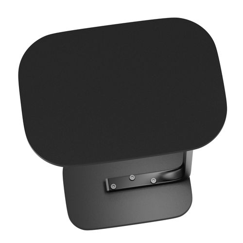 Table Mini C-shape Avec Plateau Bois Facile à Nettoyer Et Pieds Métal 45×30×60 Cm - Noir