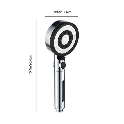 Pommeau De Douche Main 5 Modes Haute Pression Filtre 4 Couches Abs Noir