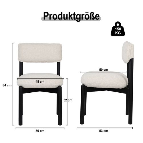 Chaise En Bois Avec Assise Capitonnée Beige, Petit Format Pour Salon Ou Salle à Manger, Noir