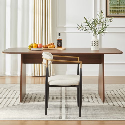 Chaise Salle à Manger Lot De 2, Assise Confortable, Salon/cuisine, Structure Métal, Tissu Beige