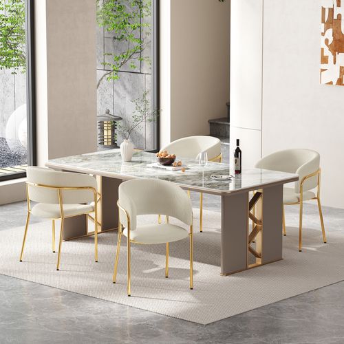 Lot De 2 Chaises De Salle à Manger, Pieds Inclinés Ajustables, Confortable, Velours Côtelé Beige