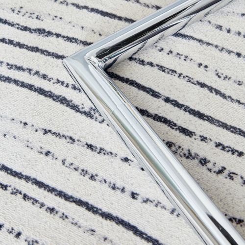 Chaise De Salle à Manger Lot De 4, Dossier Ajouré, Scandinave, Pieds Métal Antidérapants, Blanc