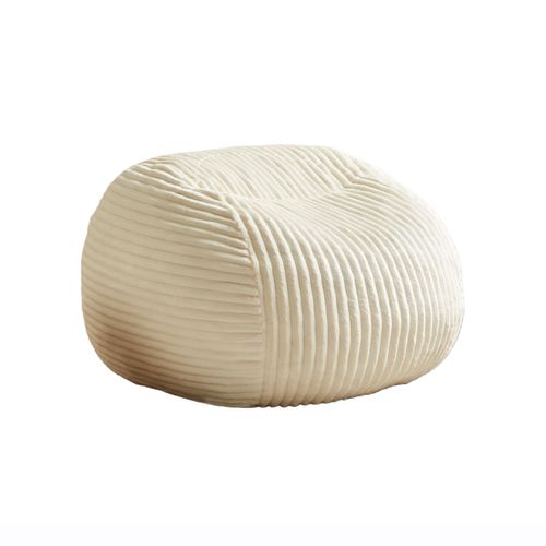 Fauteuil Poire Moderne -  Avec Mousse à Mémoire De Forme En Tissu Suédé - Beige