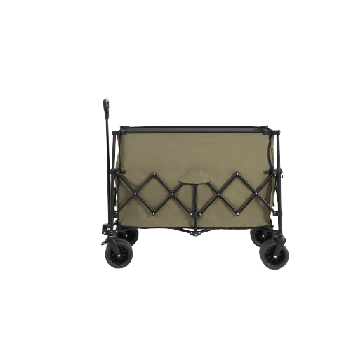 Chariot Pliant 109x53x83 Cm, Grande Capacité 300 L, Acier, Tissu Oxford 600d, Couleur Vert Armée