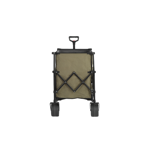 Chariot Pliant 109x53x83 Cm, Grande Capacité 300 L, Acier, Tissu Oxford 600d, Couleur Vert Armée